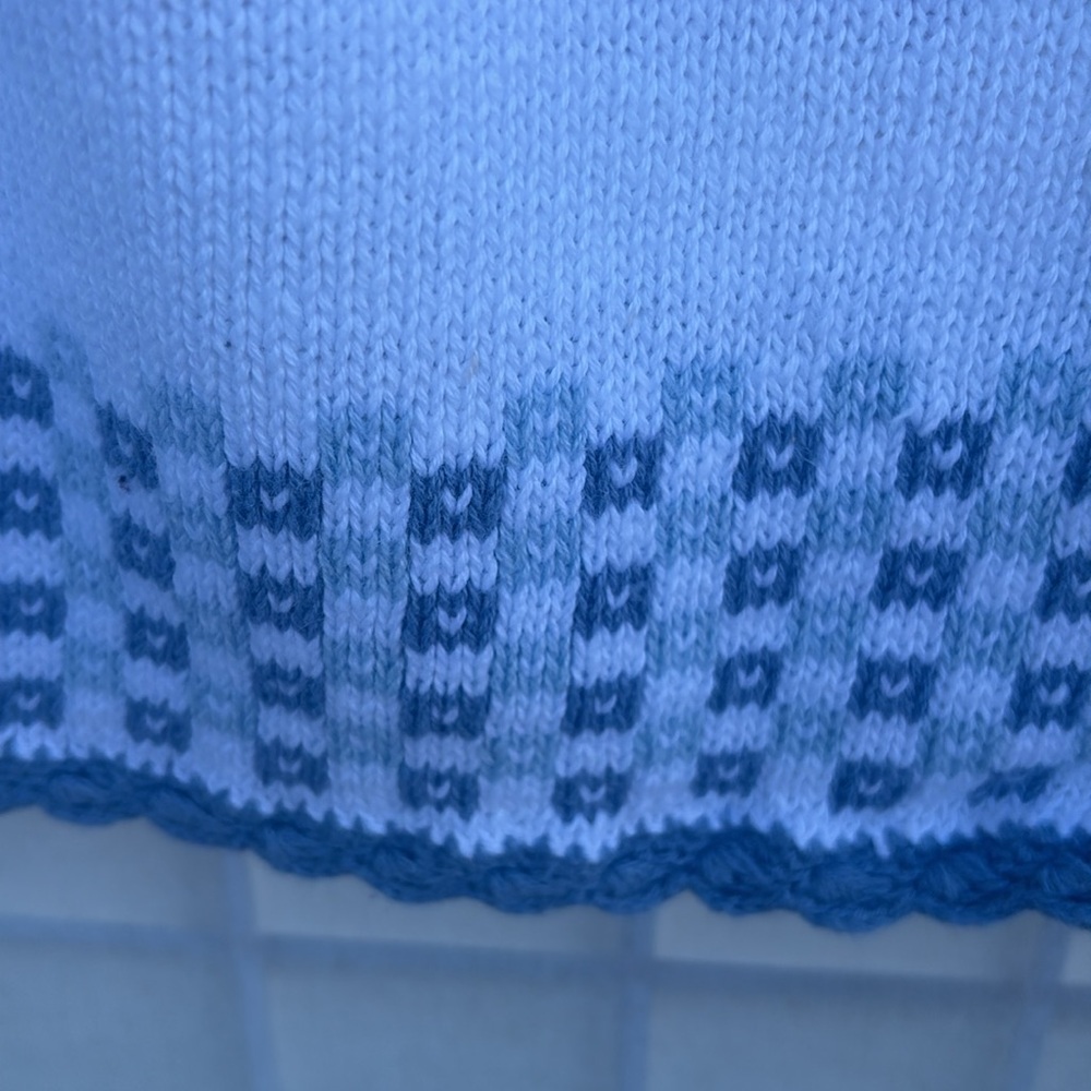 Erika White Knit Vest with Tea Time Embroidered Details - Picture 10 of 12